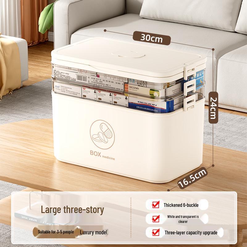 Портативный многослойный ящик для лекарств: Бытовой аварийный набор для хранения первой помощи