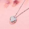 Inlaid Round Heart-shaped Necklace Female Korean Version Niche Light Luxury Ins Style Pendant Simple Collarbone Chain