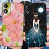 For Motorola Moto E13 Moto G13 Case Matte Black Liquid Silicone Soft Cover Lovely Cat Cartoon Jelly Capas For MotoE13 E 13 G 13