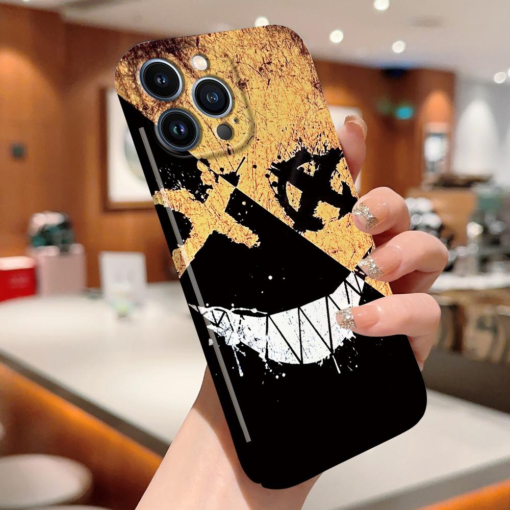 Для iPhone 16 Samsung S23 S22 A23 A52 A33 Huawei Honor Xiaomi Redmi OPPO Vivo Креативный дизайн улыбающегося лица Жесткий защитный чехол для телефона с полным объективом