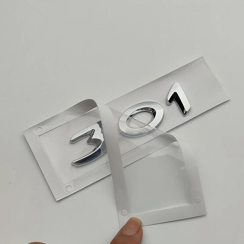 3d ABS Chrome логотип 301 эмблема буквы клейкая табличка на багажник автомобиля значок наклейка для 301 наклейка аксессуары