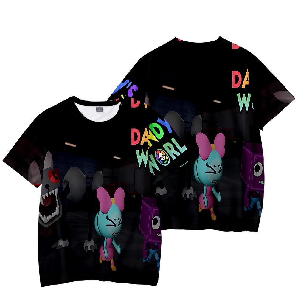 Dandy's World Printing Women Men Anime Tshirt Casual Дышащие футболки Смешные мультяшные свободные футболки Футболки Уличные футболки больших размеров для мужчин