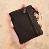 Vintage Leather Men Coin Purse Leather Zipper Coin Wallet Retro Key Holder Small Money Bags Male Clutch Bag Short