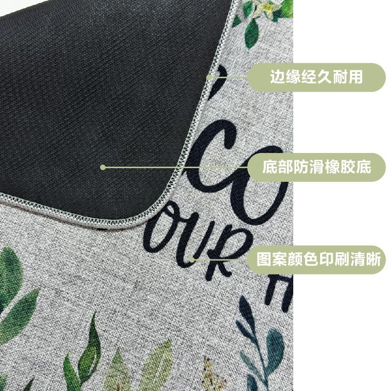 Цветочный льняной коврик для пола с принтом, придверный коврик для входа во двор, противоскользящий коврик для пола в ванной, ковер