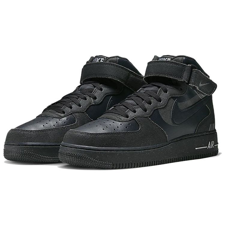 Nike Кроссовки Air Force 1 Mid 07 Halloween - Midnight Мужские Черный Off-Noir Светло-Дымчато-Серый DQ7666-001