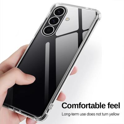 Прозрачный кристальный силиконовый мягкий чехол для Samsung Galaxy A56 A36 A26 A16 A06 A55 A35 A25 A15 A05 A54 Четыре угла Anti Drop Soft Shell