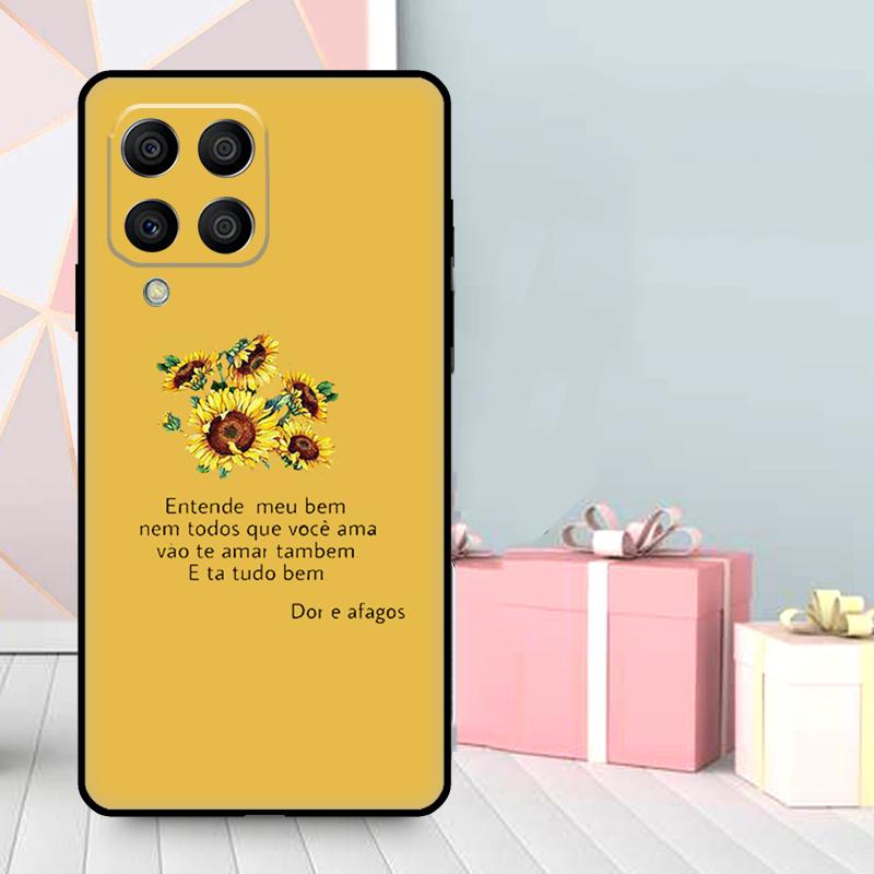 Цветочный чехол с ромашками и подсолнухами для Samsung Galaxy M56 M52 M32 M53 M16 M11 M21 M31 M35 M12 M13 M14 M15 M36 M55 M34 M54