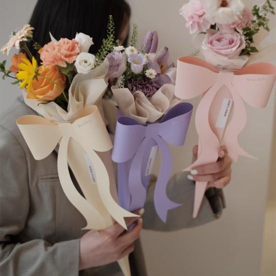 5 шт. Цветочная коробка с дизайном банта, изысканный внешний вид, 5 цветов, букет роз, картон для свадьбы