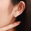 Серьги-гвоздики с муассанитом цвета D, 2 карата, с покрытием из 18-каратного золота, стерлинговое серебро S925, для женщин