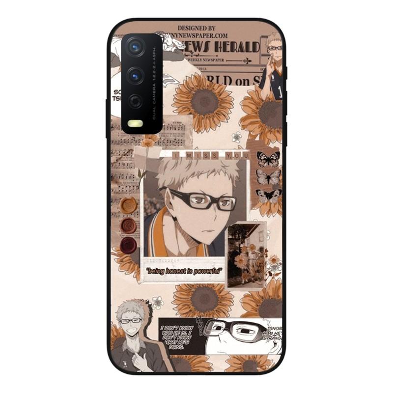 Haikyuu Kei Tsukishima Phone Case For VIVO Y95 Y93 Y31 Y20 V19 V17 V15 Pro X60 NEX Soft Black Phone Cover