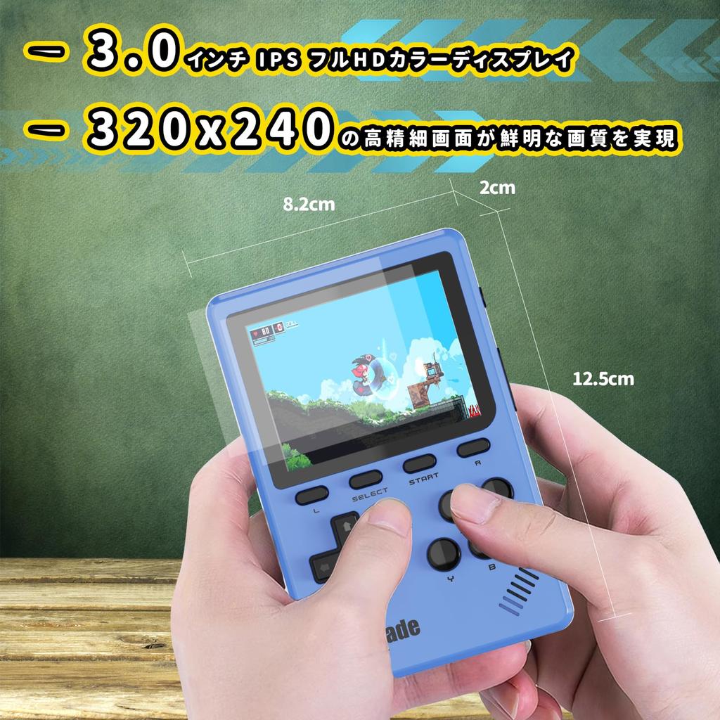 NEOCADE Портативная игровая консоль для GBA Pocket Ретро-игра Картридж GBA Piko Лицензированные ретро-игры IPS 320x240 Компактный Подарок Синий - Консоль, Совместимый,