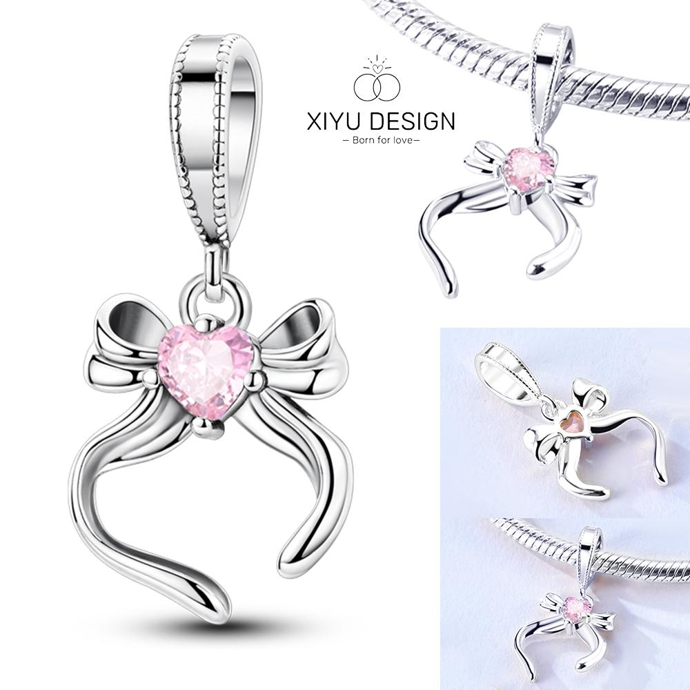 Romantic Bow Pendant Bead Component Copper Metal Golden Bow Charm Bead Component Good Sisters Pendant Bead Component Compatible With Designed For The