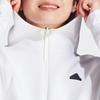 Adidas ЗНЕ. Женская толстовка с капюшоном на молнии с логотипом Series, белая IN5133