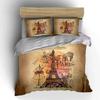 Vintage Paris Eiffel Tower Art Bedding Duvet Cover Set Duvet Cover Pillowcases  (1*Duvet Cover 2*Pillowcases, without duvet insert)