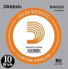 D'Addario Acoustic Guitar Strings, 80/20 Bronze, .020, BW020, 10-Pack [Domestic Genuine Product]