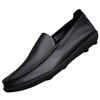 Spring Genuine Leather Men's Loafers Handmade Moccasins Casual Shoes Soft Sole Mens Business Flat Black Minimalist Leather Shoes