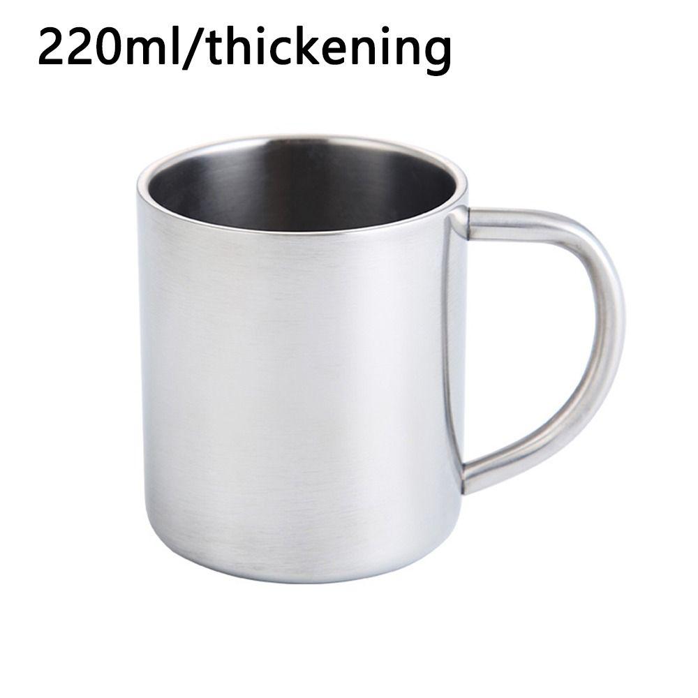 Дорожная кружка из нержавеющей стали с двойной стенкой и ручкой, кофейная кружка, чайная чашка, стакан