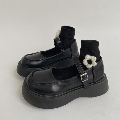 Туфли женские на каблуках летние кроссовки на платформе женские туфли на толстой подошве розы ретро Мэри Джейн Рим ткань ПУ резина базовый средний