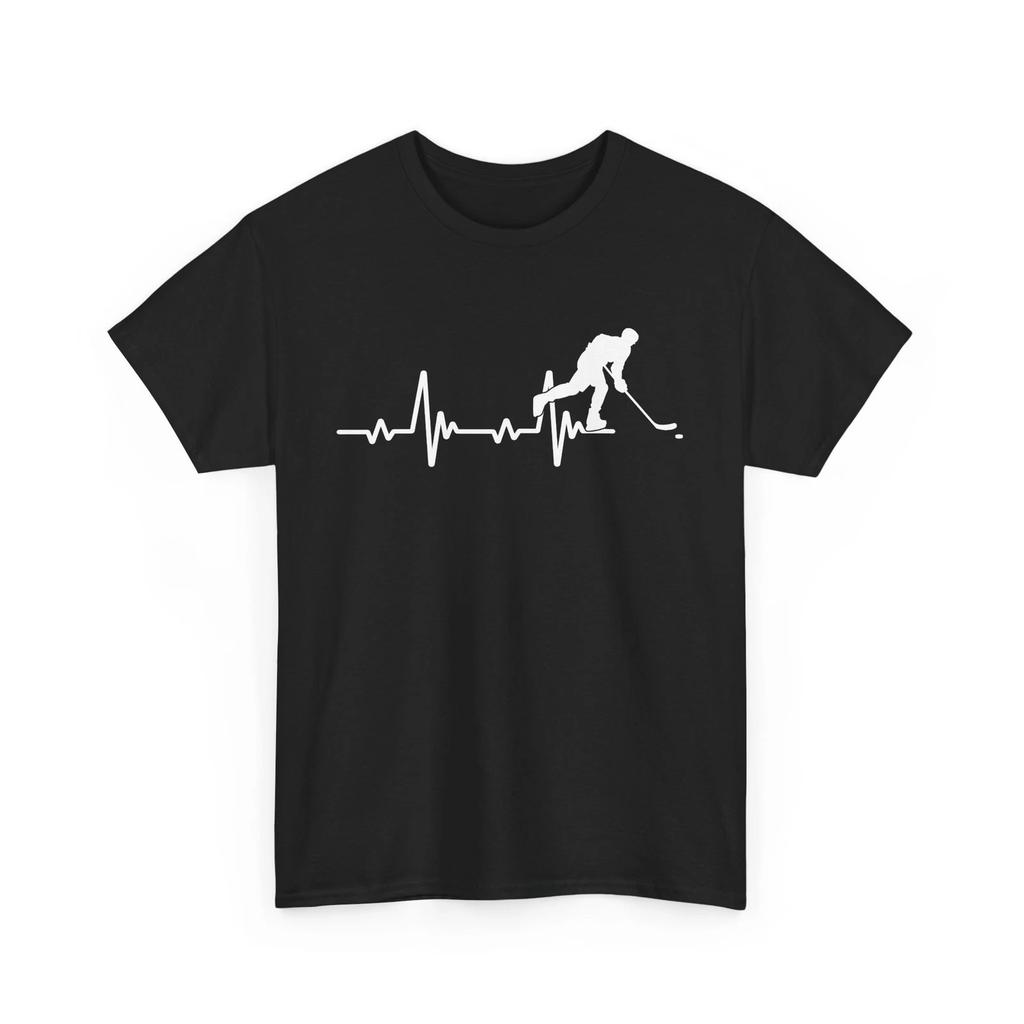 Ice Hockey Shirt, Hockey Player Heartbeat Winter Sports Lovers Vintage Shirt