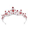 Bridal Rhinestone Crown Headpiece Alloy Base With High-Refractive Index For Wedding Ceremony And Stage Performance