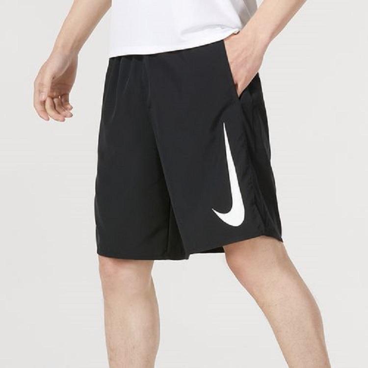 Nike Эластичные прямые свободные шорты с логотипом, мужские, черные, DX0905-010