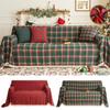 Christmas Plaid Couch Cover Tassel Washable Sofa Covers Couch Furniture Protector Seat Slipcover Sofa Towel Living Room Table