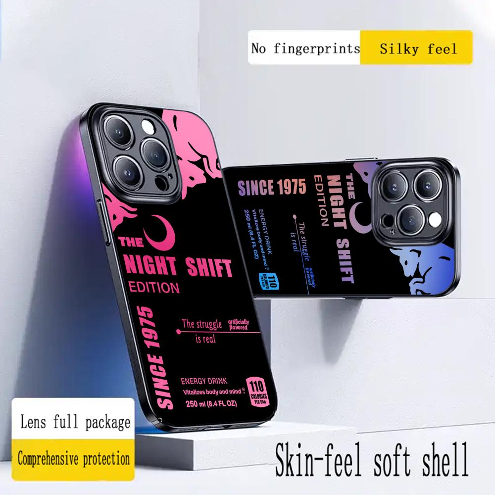 Чехол для телефона Star Bull Energy Drink ночная смена Для iPhone 17 16 16e 15 14 13 12 Plus Mini Pro Max Мягкая черная Ударопрочный чехол