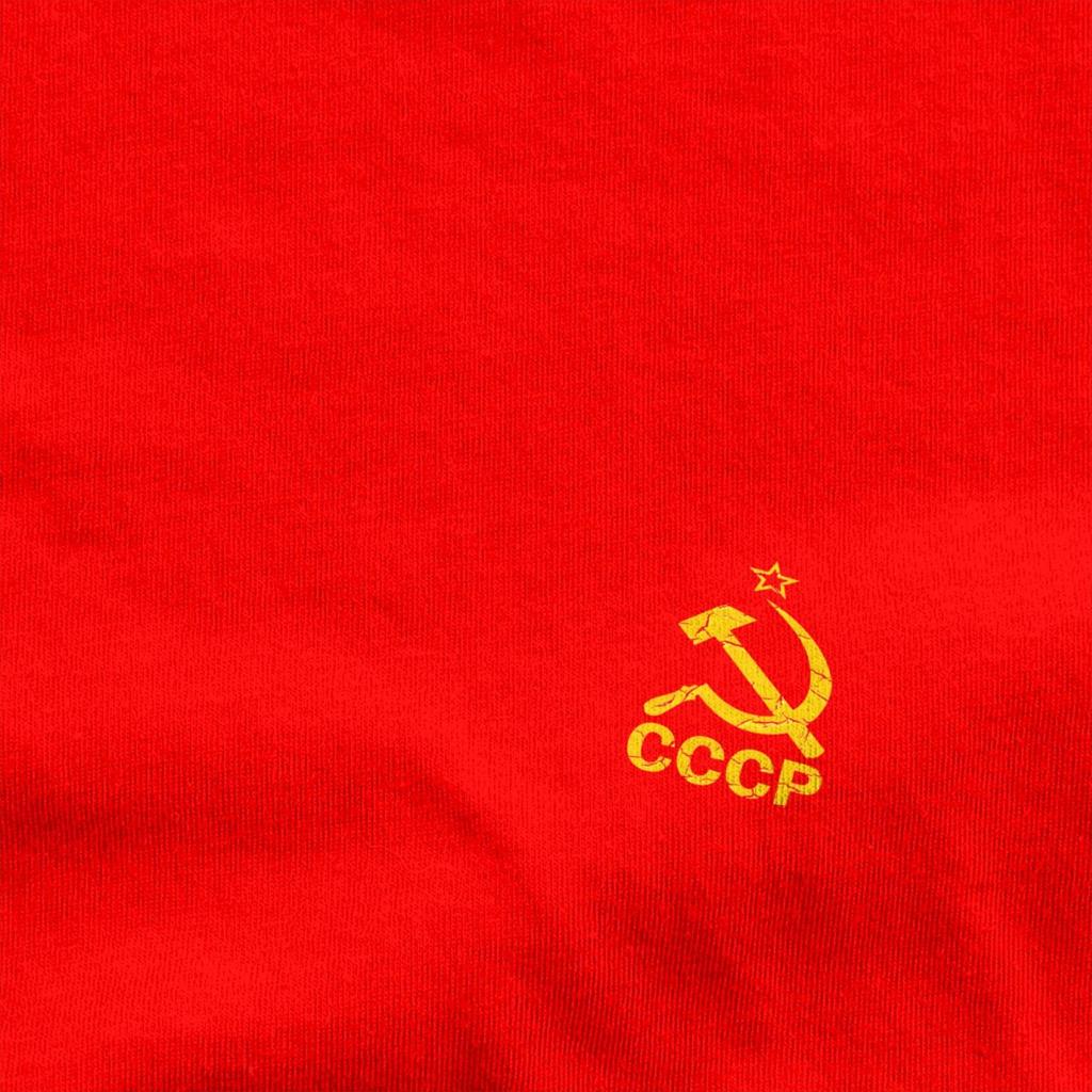 Футболка с советским флагом России, летняя винтажная футболка, хлопковая повседневная футболка для мужчин, с коротким рукавом, с принтом, топы