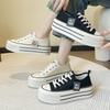 Fashion Outdoor Multi-functional Sports Canvas Shoes New Women's Black Lace-up Platform Canvas Sneakers Comfortable Shoes