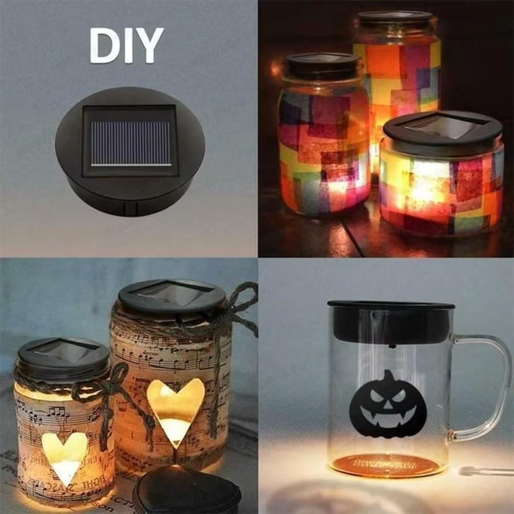 Waterproof Solar Light Lid Hollow Pattern Solar Lamp Shade For Outdoor Hanging Lights