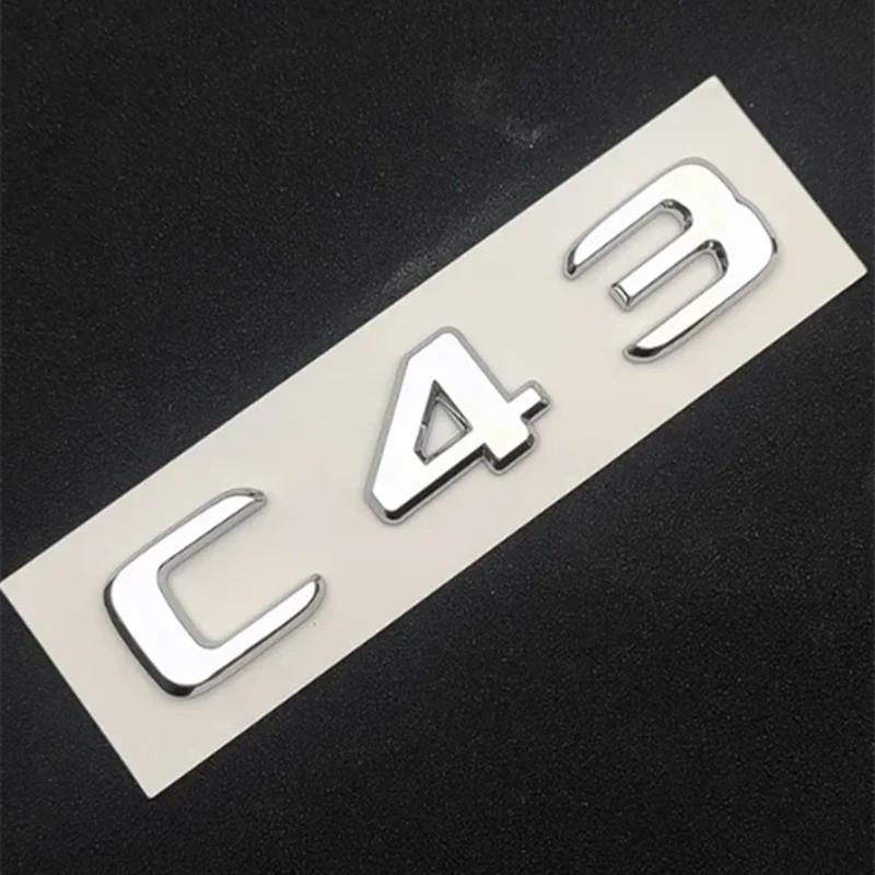 3D ABS Значок на багажник автомобиля BITURBO 4MATIC Эмблема Логотип Для Mercedes C43 W205 W204 E43 W213 W212 GLE43 X253 GLC43 W167 Аксессуары