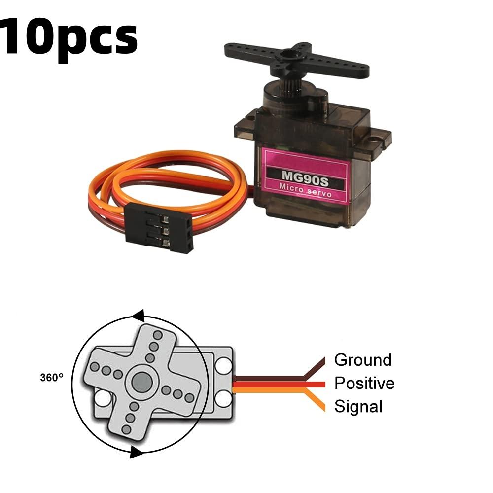 5/10 шт. Микросервомотор MG90S 9 г с металлическим редуктором для RC робота, автомобиля, самолета, вертолета, мини-сервоприводы для проекта Arduino