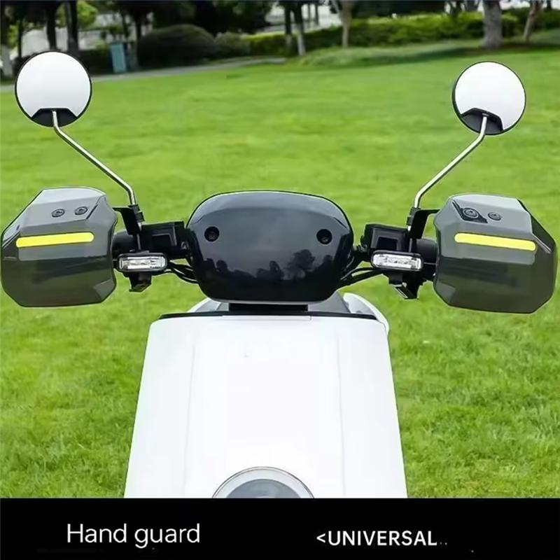 A51K-Hand Guard For Scooter Motorcycle And ATV With Night Reflective Strip Wind Rain Shield Easy To tall Remove
