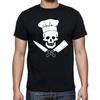 Skull Cook Chef Hat Crossed Knives Knife Chop Restaurant T Shirt Tee