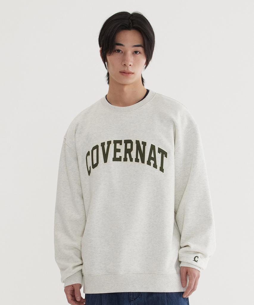 COVERNAT Arch Logo Sweatshirt Oatmeal