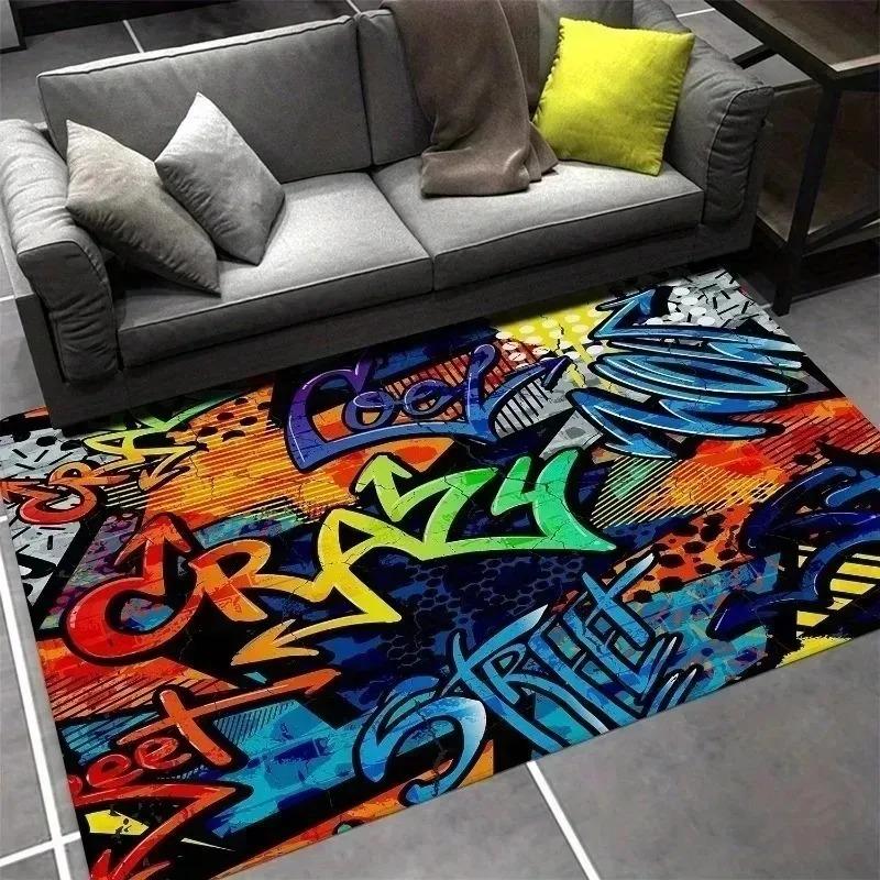 1PC Rainbow Pattern Kitchen Rugs Non-Slip Home Door Mats Pop design Bathroom Rug Bath Mat Carpet for Home Sink Laundry Decor