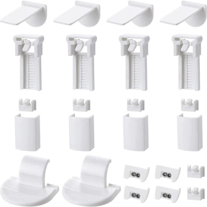 6/24 шт. Держатель плиссированных штор Кронштейн Роликовая штора Запасной зажим Пластиковый Набор деталей для складных штор Для фиксатора штор