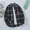 Мужская клетчатая рубашка с длинным рукавом в гонконгском стиле: Корейская осенняя мода, модная повседневная куртка