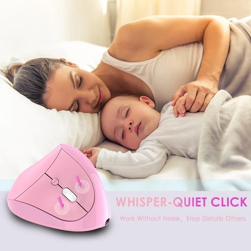 Эргономичная перезаряжаемая мышь, беспроводная USB 2,4 ГГц, правая вертикальная мышь для компьютера, ноутбука, игровая мышь