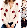 Women's Fashionable Long-sleeved Button Top Sweater