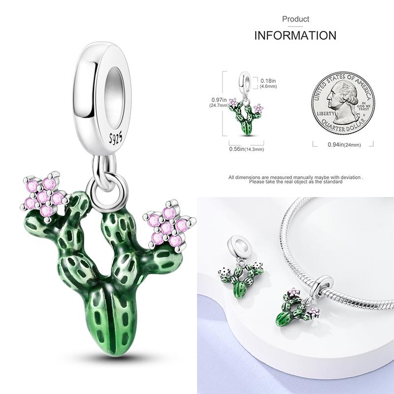 Copper Lavender Tulips Pansy Iris Charm Beads Colorful Flower Dangle Fit Original Bracelet Diy Jewelry Gift