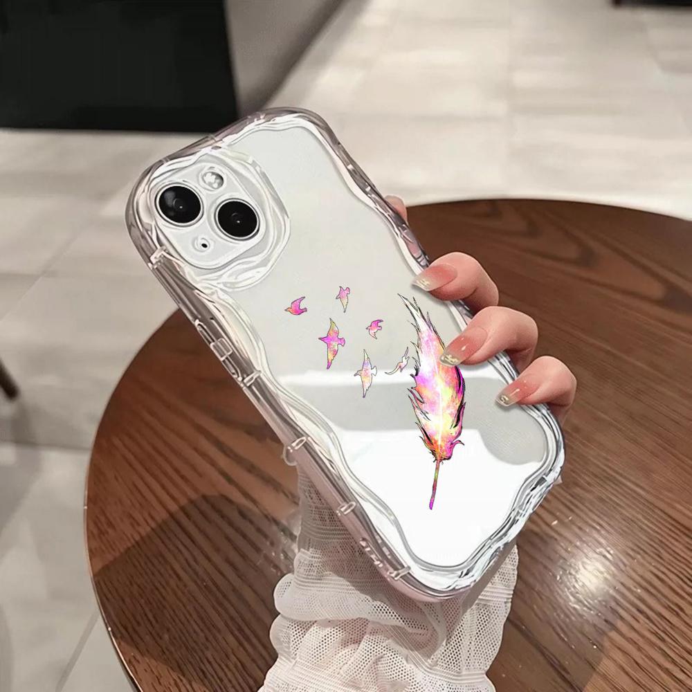 Мягкие волнистые чехлы для телефонов N76 с бабочкой для Samsung A54 A34 A13 A14 S23 S24 Ultra Xiaomi Redmi Note 13 12C Realme Infinix, защитный бампер