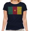 Cameroon Scribble Flag Women T-Shirt Gift Cameroon Cameroonian