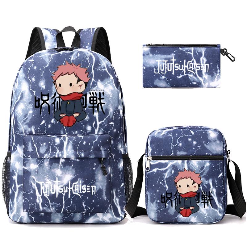 3 шт./компл. аниме рюкзак для мальчиков и девочек легкие сумки Hildren обратно в школу школьный рюкзак студент Kawaii рюкзак
