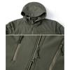 Men's Soft Shell Tactical Jacket Waterproof Warm Fleece Hooded Military Coat Winter Hiking Hunting Clothes Outerwear Outdoor Windbreaker USA Size