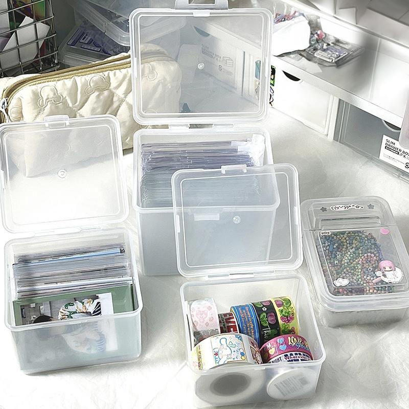 Коробка для хранения с крышкой, прозрачная пластиковая коробка для хранения, контейнер для ювелирных изделий, коробки для сортировки и организации дома, многоцелевой органайзер
