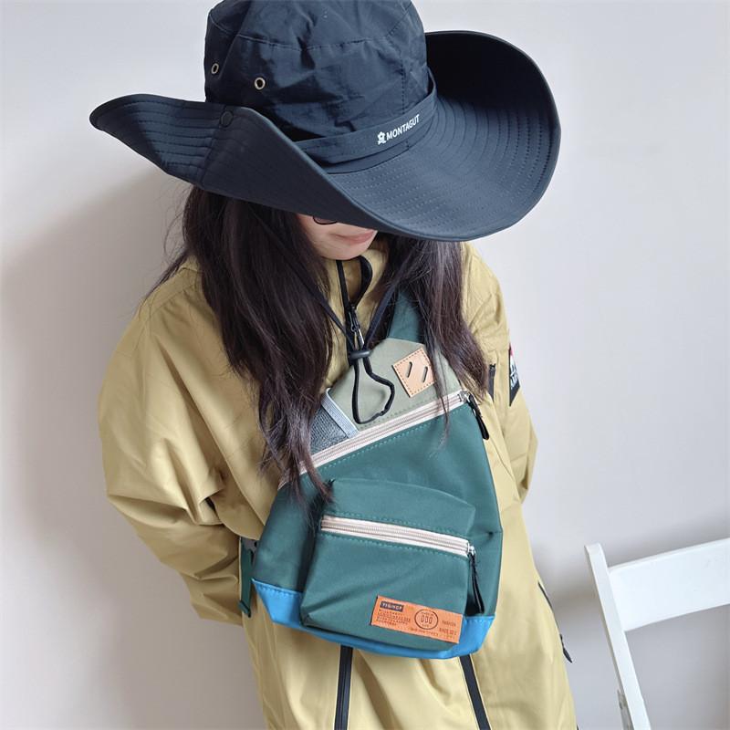 Модная детская наплечная сумка с дизайном в стиле колор-блок для повседневных школьных прогулок