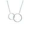[M7331] - Silver 'Infini' Silver Necklace (rhodium-plated) - 33x20 Mm (circles)