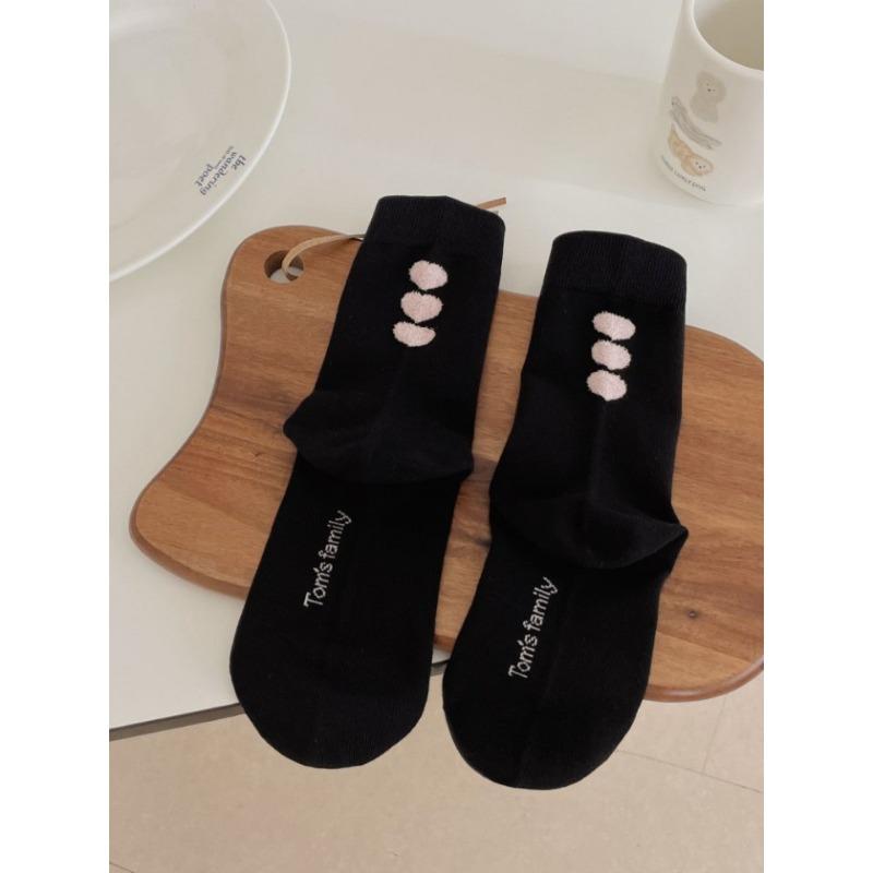 Леди Весна и Осень Каблук Сердце к Сердцу Сладкий Ветер Показать Тонкие Гольфы-Трубы