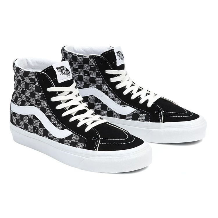 Vans Sk8-Hi 38 Dx Модные Повседневные Кеды для Скейтбординга Высокие Унисекс Кроссовки Черные Серые Белые VN0A5KRIBLK